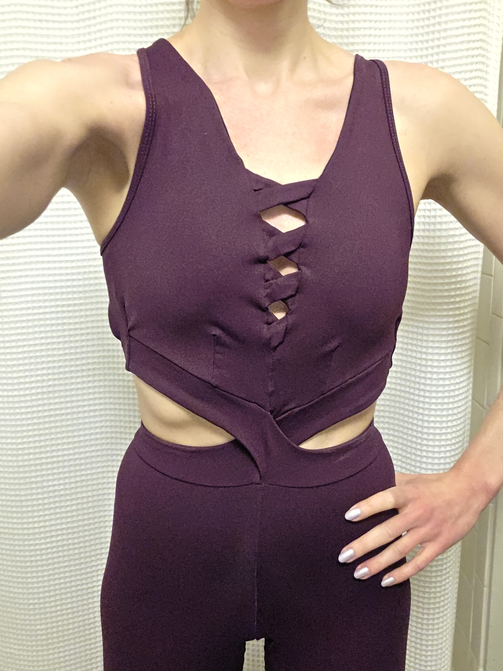 Lure Fitness Salsa Bachata Purple Bodysuit Jumpsuit